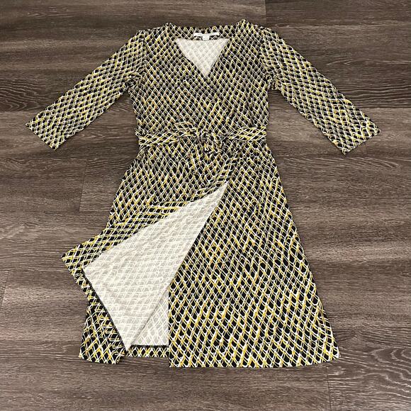 NWOT Diane Von Furstenberg New Julian Two Silk Wrap Dress Snake 3/4 Sleeve Midi - Picture 13 of 16